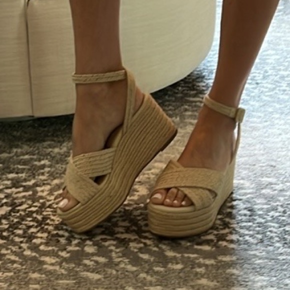 Steven New York Ramey Espadrille Platform Wedge Sandal - Raffia - Picture 4 of 15
